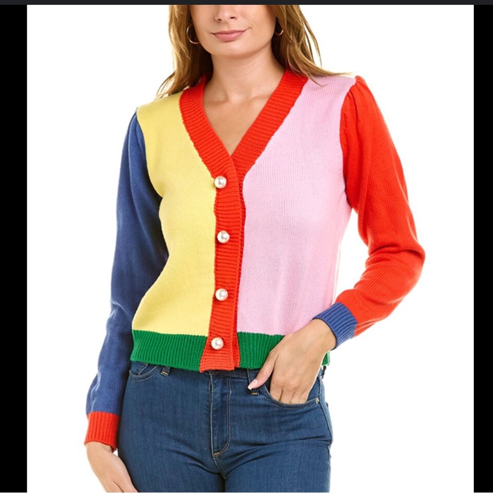Olivia Rubin Hilda Multi color cardigan nwt size xs